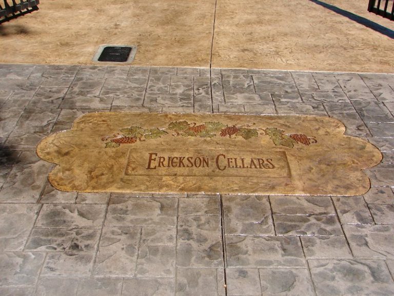 Custom stamp for driveway entrance